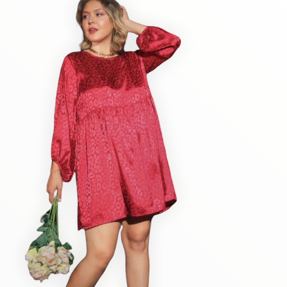 NWT Umgee Animal Print Jacquard Dress